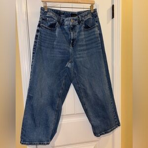 Talbots Wide Leg Crop Blue Jeans
